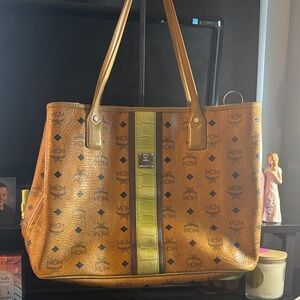MCM limited edition Tan and Olive Tote Bag